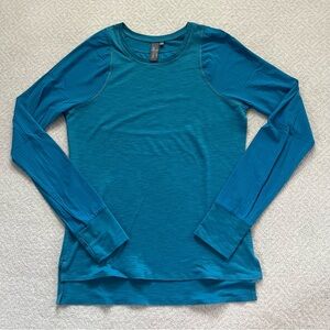 Sweaty Betty Breeze Merino Long Sleeve Top in Teal